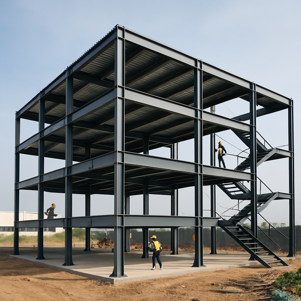 steel structure and puf installation